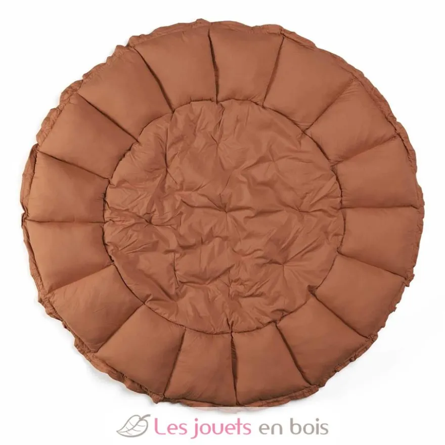 Tapis de jeu bébé coton bio Bloom Tawny Brown - Play and Go