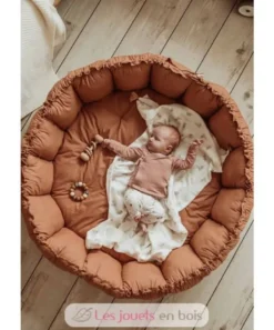 Tapis de jeu bébé coton bio Bloom Tawny Brown - Play and Go