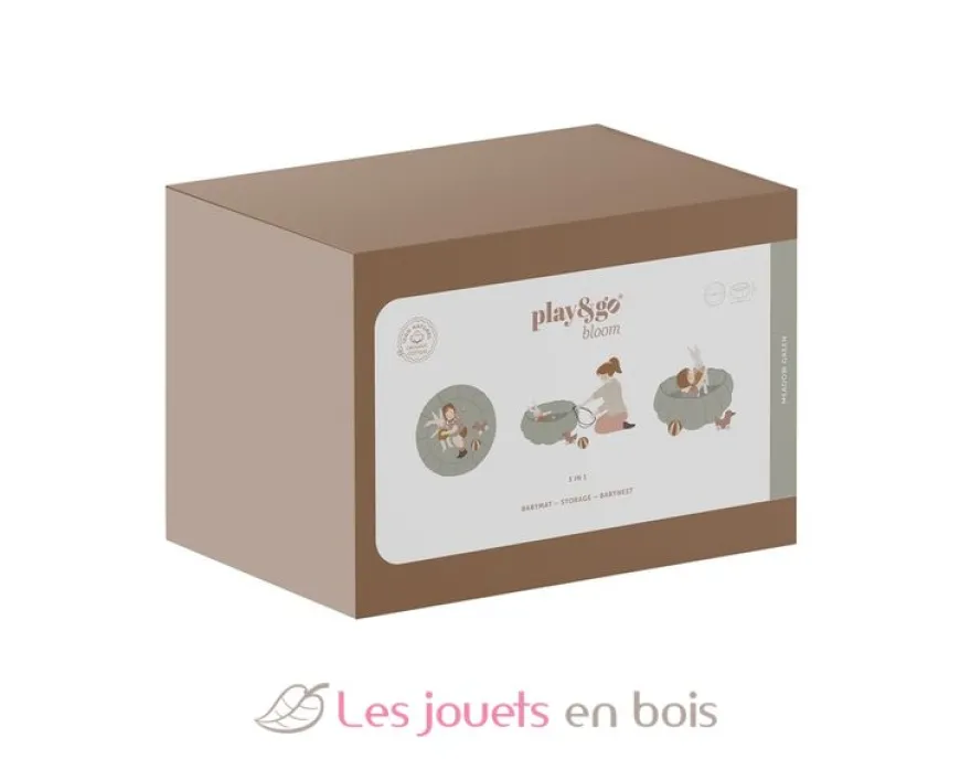 Tapis de jeu bébé coton bio Bloom Mustard - Play and Go