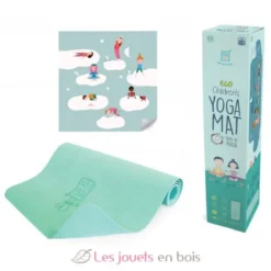 Tapis de yoga enfant vert Buki