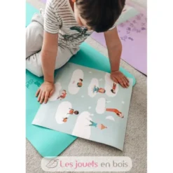 Tapis de yoga enfant vert Buki