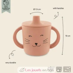 Tasse d'apprentissage en silicone Mrs Cat - Trixie