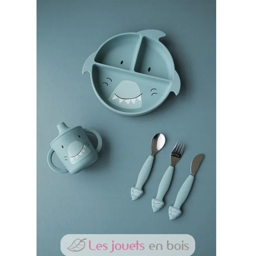 Tasse d'apprentissage en silicone Mr Shark - Trixie