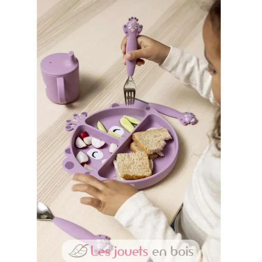 Tasse d'apprentissage en silicone Mrs Peacock - Trixie