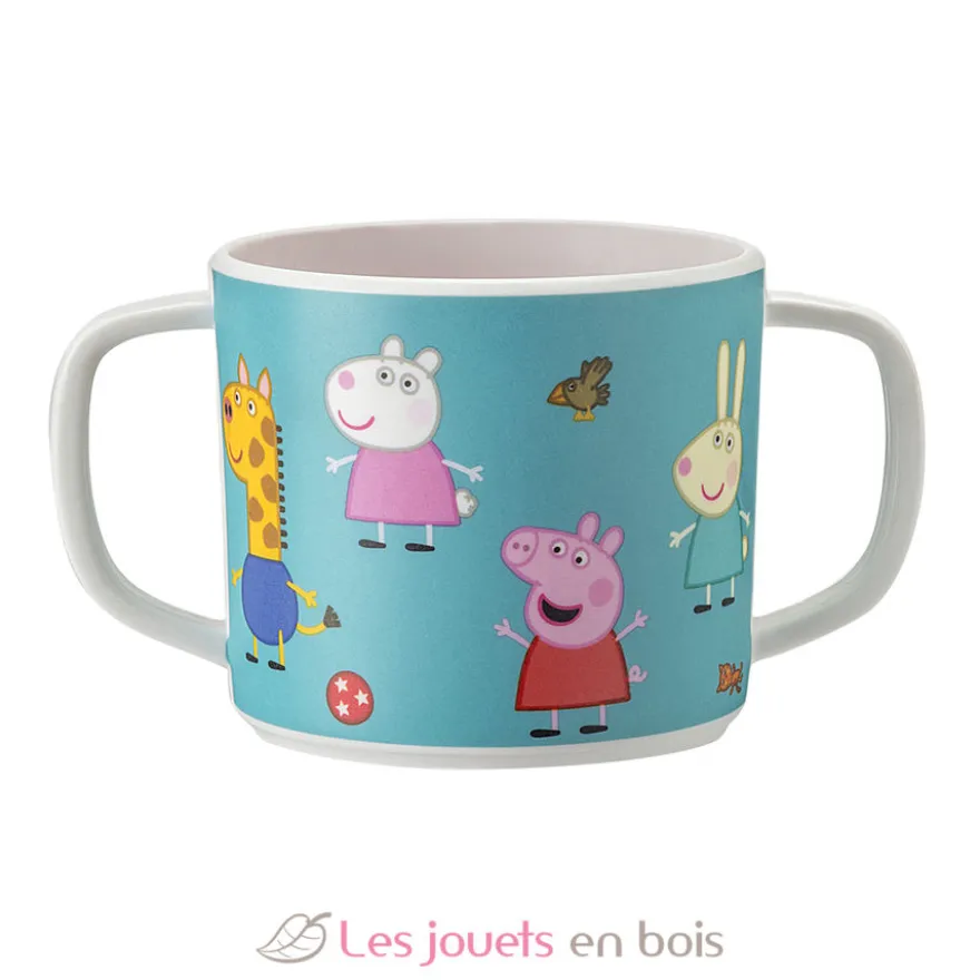 Tasse deux anses avec bec amovible Elmer bleu - Petit Jour