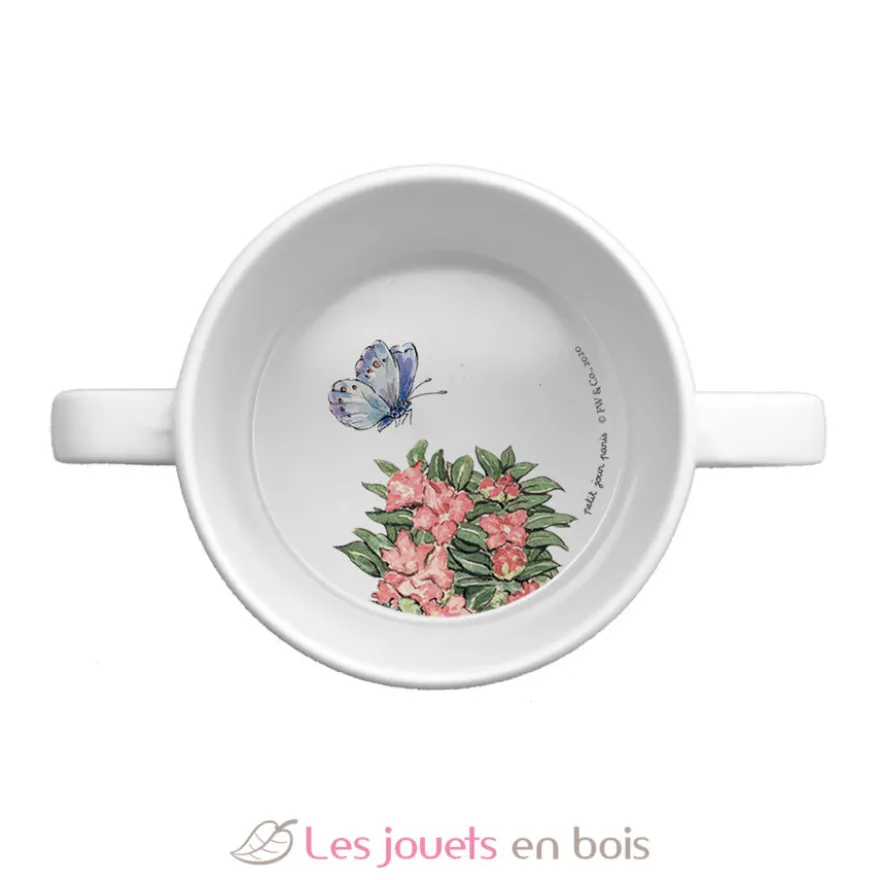 Tasse deux anses avec bec amovible Pierre lapin blanc - Petit Jour