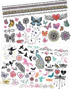 75 Tattoos lavables Paillettes - Buki France