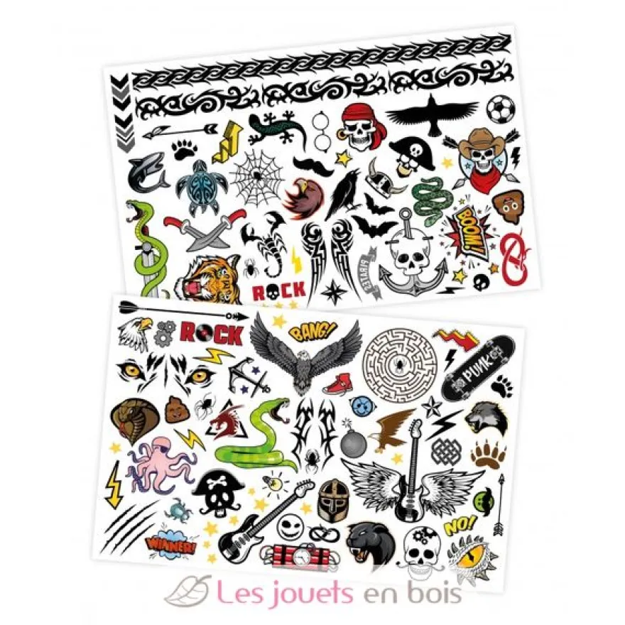 75 Tattoos lavables Rock - Buki France