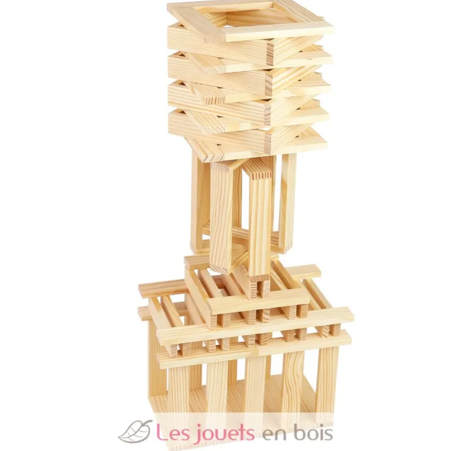 Tecap Classic 200 pièces - Planchettes de construction en bois - Jeujura