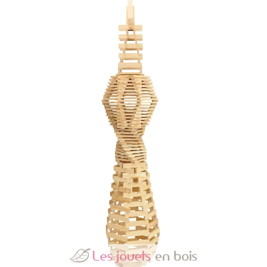 Tecap Classic 300 pièces - Planchettes de construction en bois - Jeujura