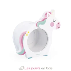 Tirelire licorne en bois blanche - Janod