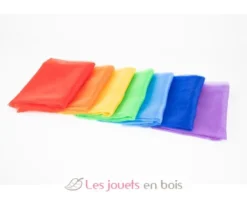 7 tissus organza arc-en-ciel - TickiT