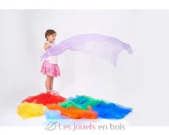 7 tissus organza arc-en-ciel - TickiT