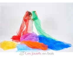 7 tissus organza arc-en-ciel - TickiT