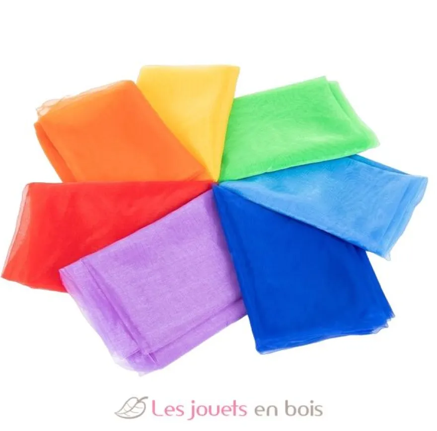 7 tissus organza arc-en-ciel - TickiT