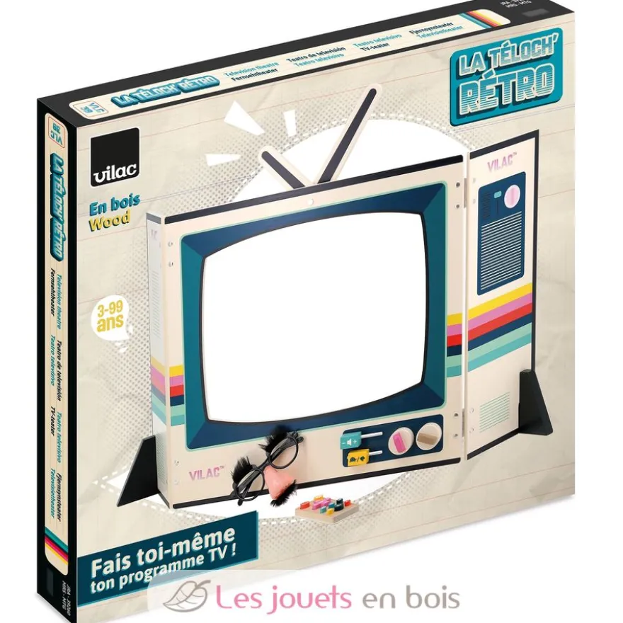 Télévision vintage en bois - Dès 3 ans - Vilac