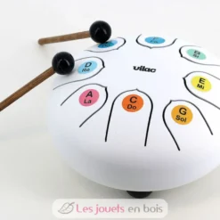 Tongue Drum en métal blanc - Vilac