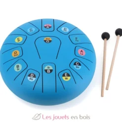 Tongue Drum en métal 13 notes bleu - Vilac