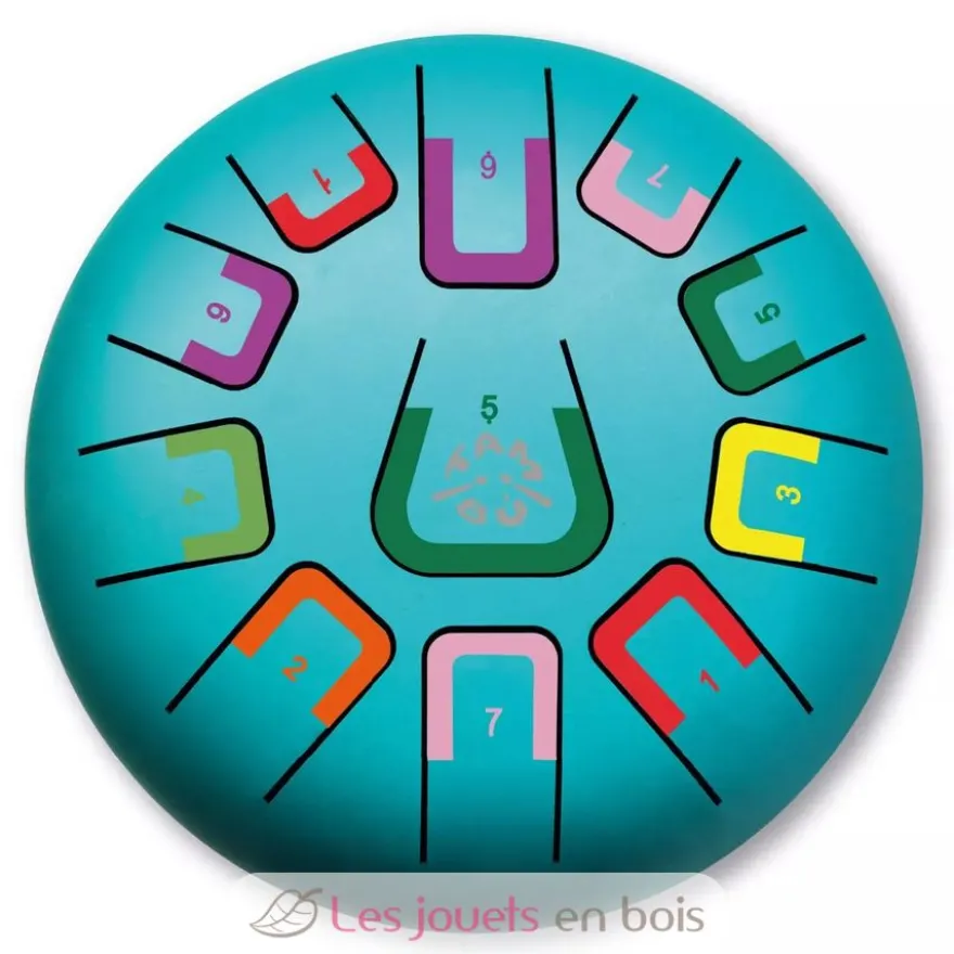 Tongue Drum 11 notes bleu turquoise - Tambú