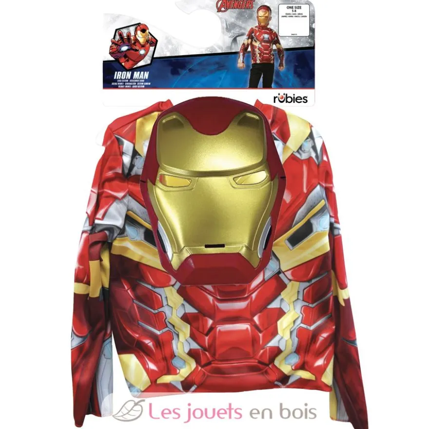 Top Iron Man avec masque 5-8 ans - Rubies