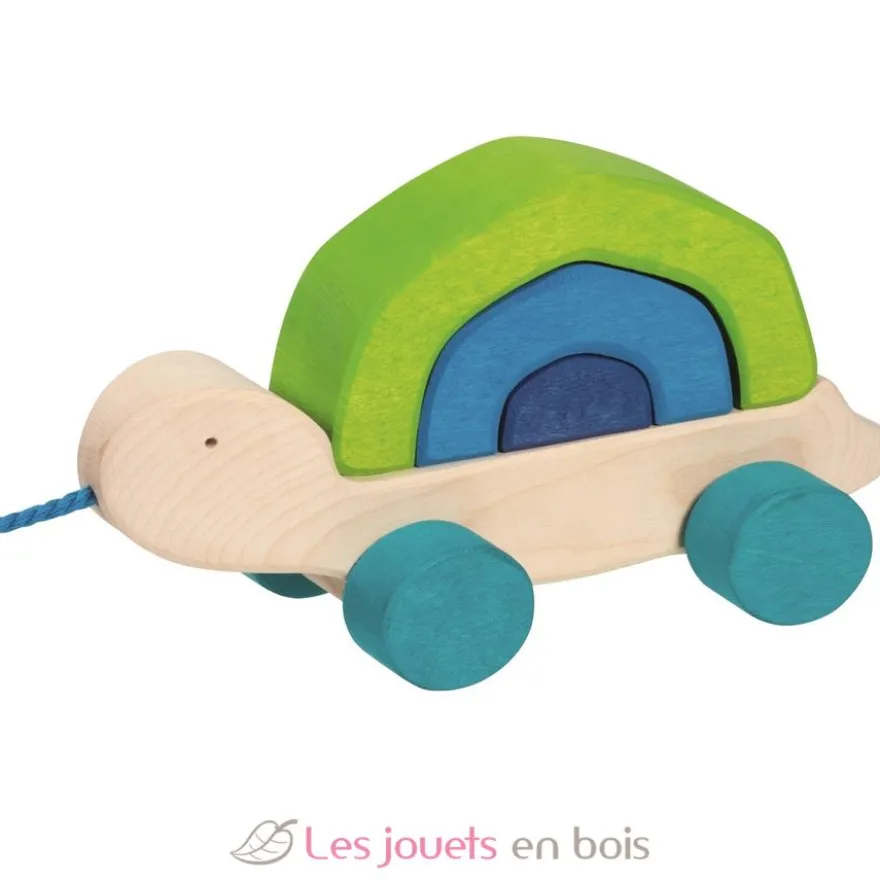 Tortuga tortue en bois à tirer - Goki