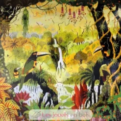 Toucans à la cascade - Puzzle Michèle Wilson