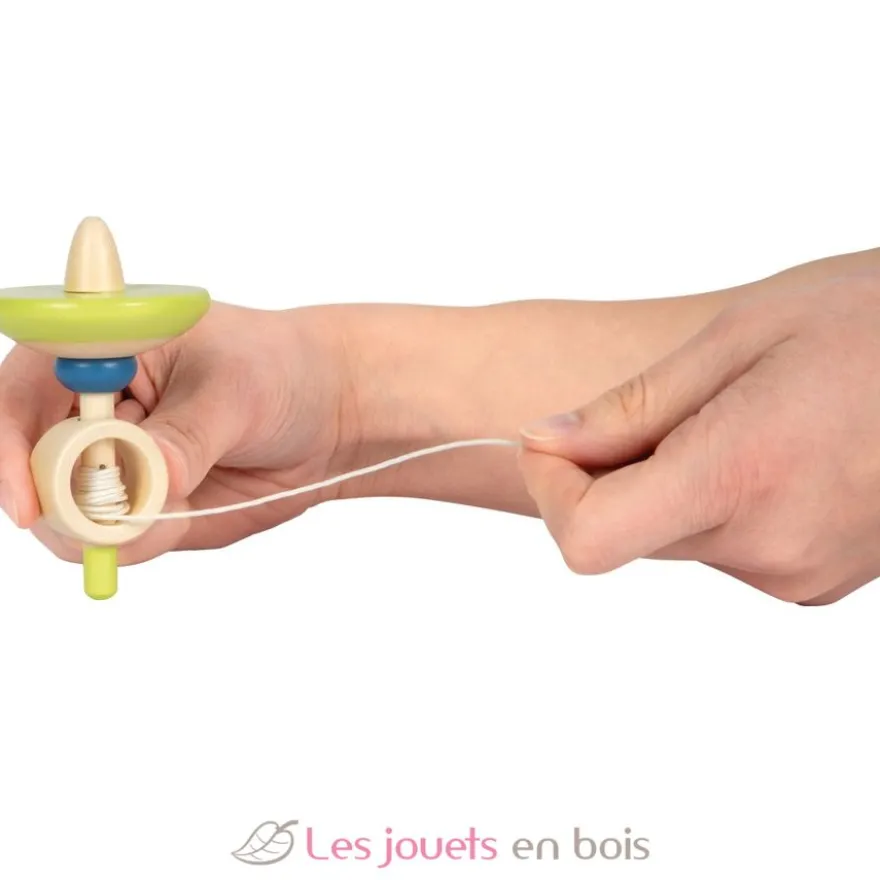 Toupie en bois avec lanceur à ficelle - Small foot