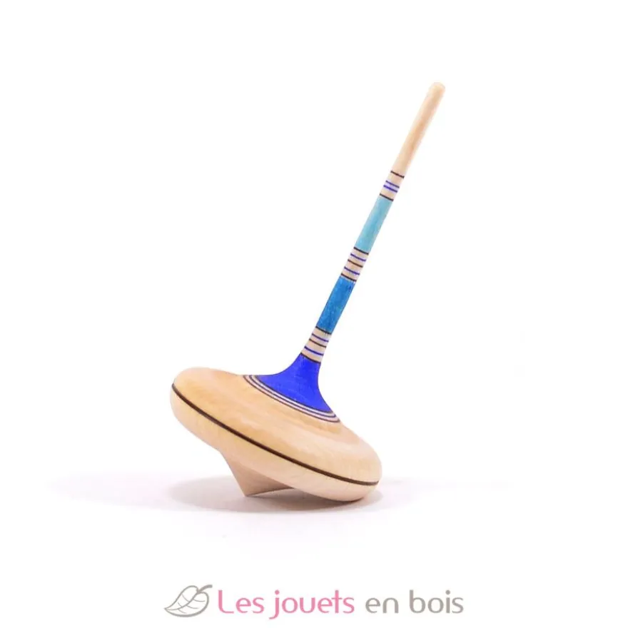 Toupie en bois Spaghetti bleue 38 mm- Mader