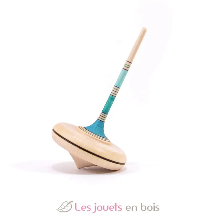 Toupie en bois Spaghetti turquoise 38 mm- Mader
