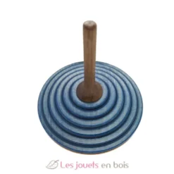 Toupie en bois Tukan bleu orange 75 mm - Mader