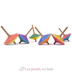 Toupie en bois Tukan bleu orange 75 mm - Mader