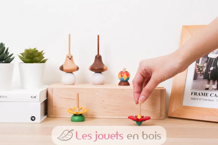 Toupie Fleur rouge - Solib