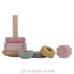 Tour d'anneaux en bois à empiler Fairy Garden - Little Dutch