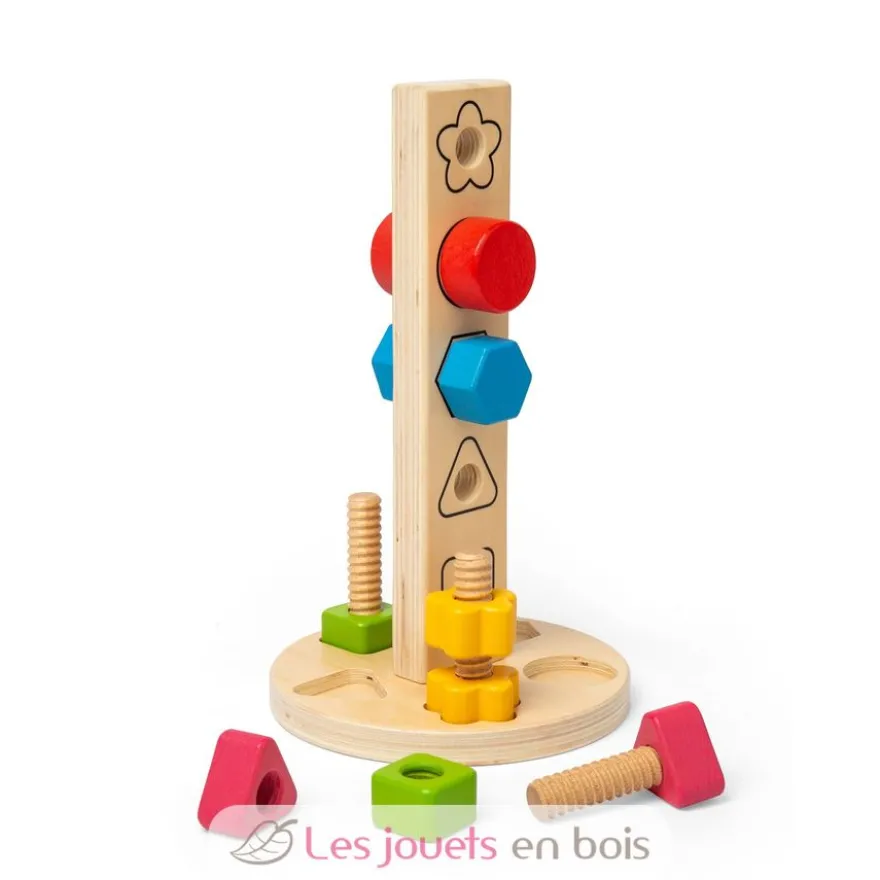 Tour d'écrous et de vis en bois - Bigjigs Toys