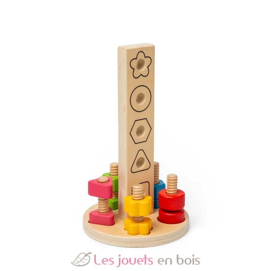 Tour d'écrous et de vis en bois - Bigjigs Toys