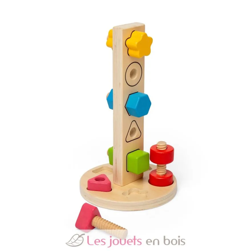 Tour d'écrous et de vis en bois - Bigjigs Toys