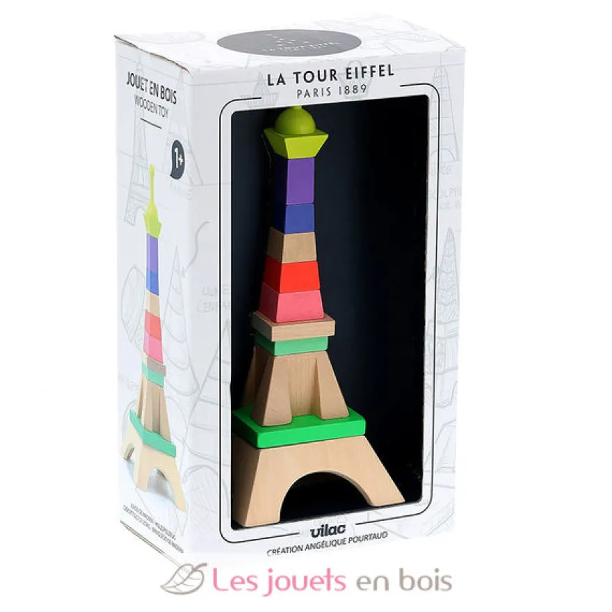 Tour Eiffel empilable en bois - Vilac