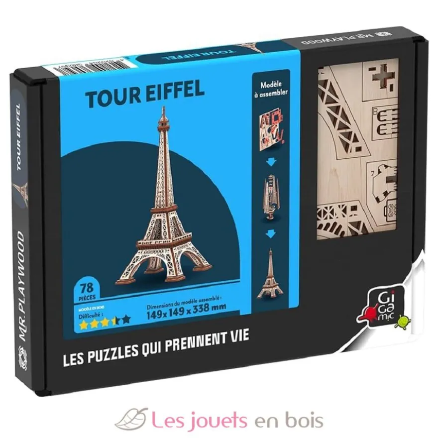 Tour Eiffel - Puzzle 3D en bois - Mr. Playwood