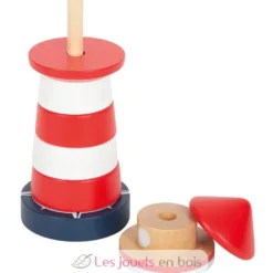 Tour à empiler Phare Grand Océan rouge - Small Foot Compagny