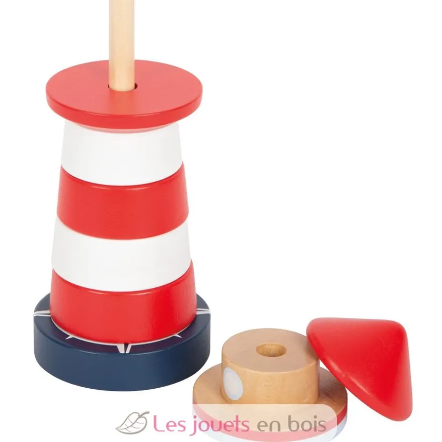 Tour à empiler Phare Grand Océan rouge - Small Foot Compagny