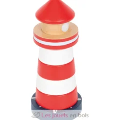 Tour à empiler Phare Grand Océan rouge - Small Foot Compagny