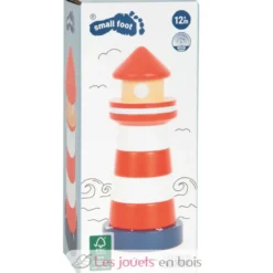 Tour à empiler Phare Grand Océan rouge - Small Foot Compagny
