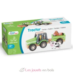 Tracteur avec remorque et animaux - New Classic Toys