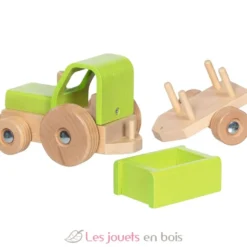Tracteur avec remorque vert - Dès 2 ans - Goki