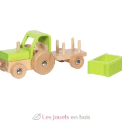 Tracteur avec remorque vert - Dès 2 ans - Goki