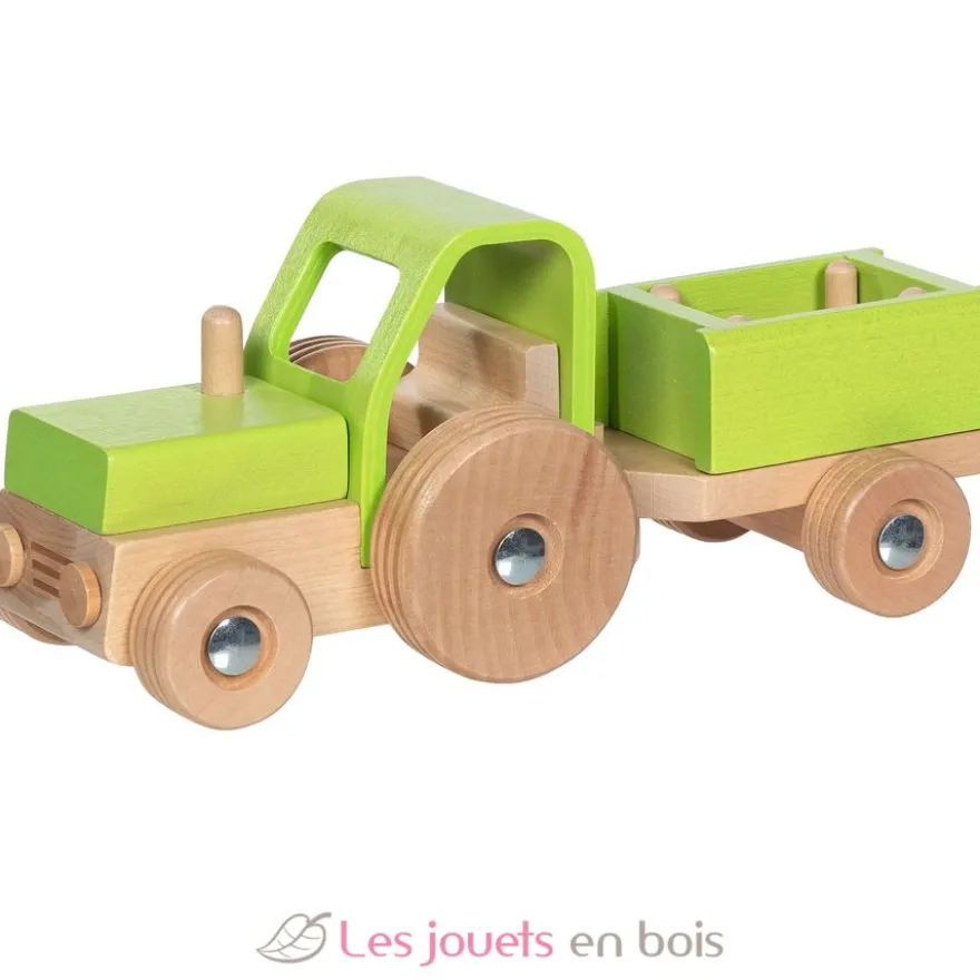 Tracteur avec remorque vert - Dès 2 ans - Goki