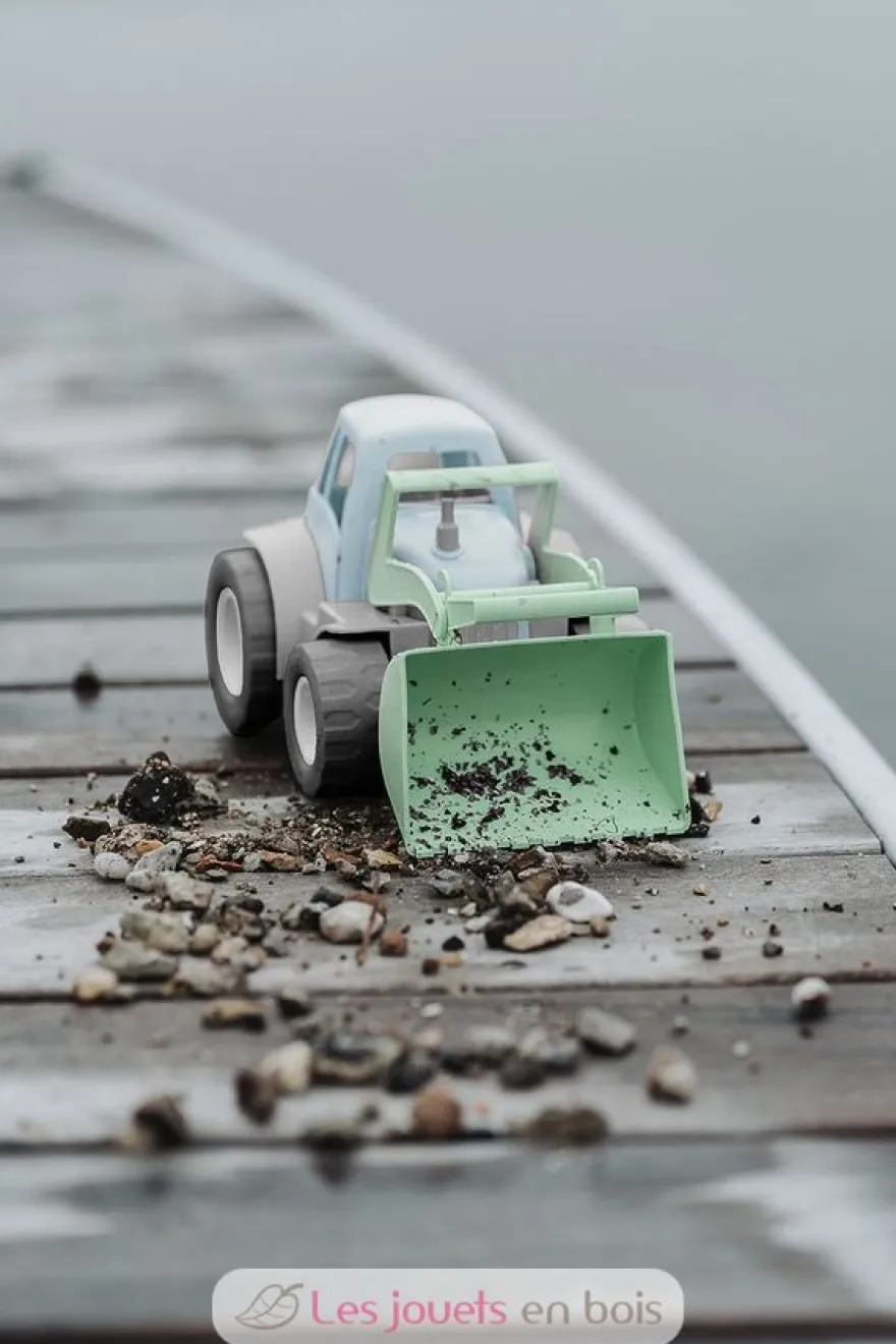Tracteur pelleteuse en bioplastique vert - Dantoy