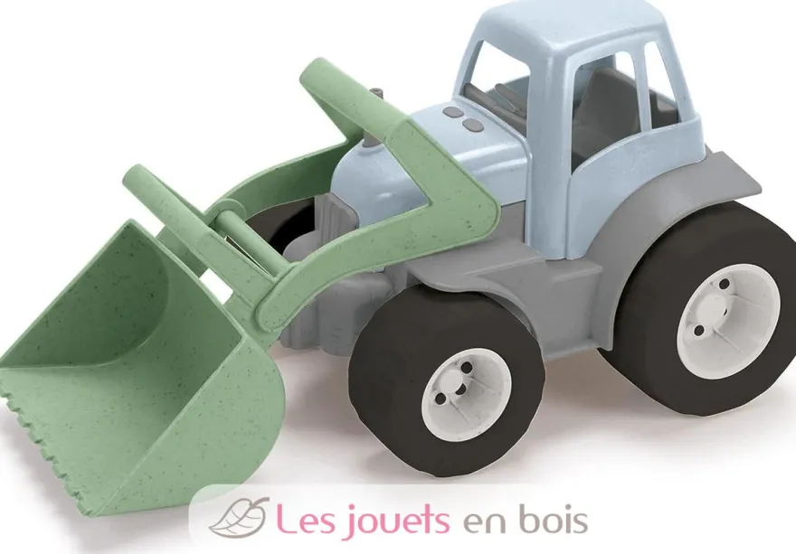 Tracteur pelleteuse en bioplastique vert - Dantoy