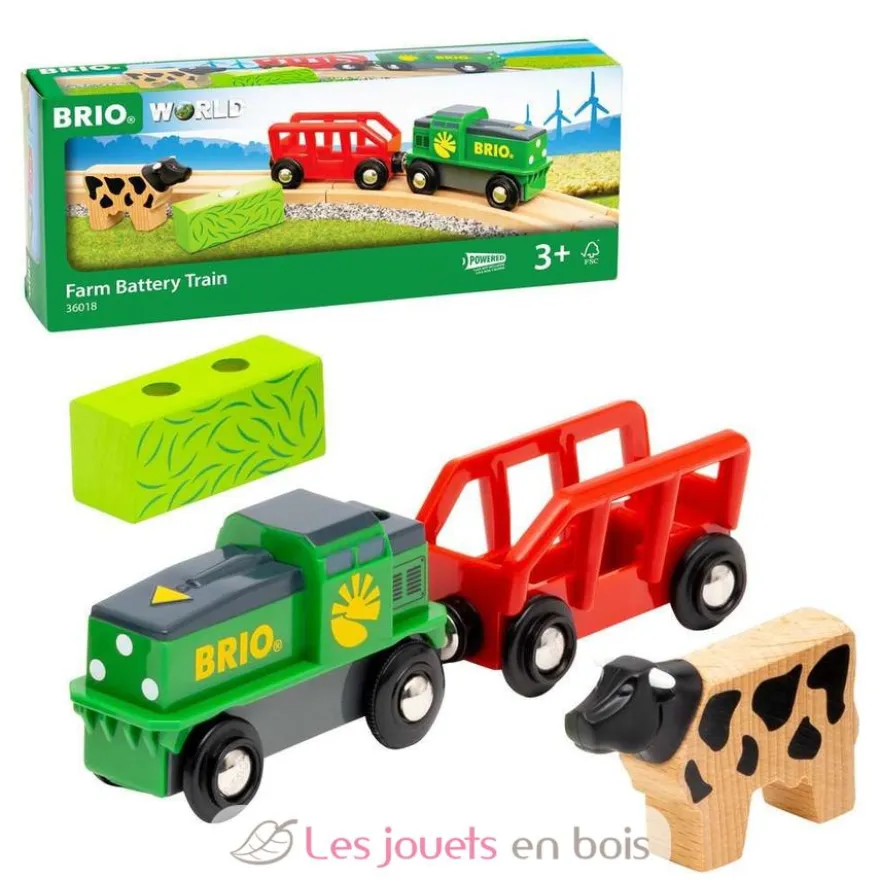 Train de la ferme à pile - Brio