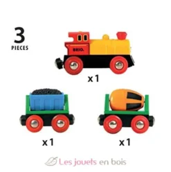 Train de marchandises avec lumière - Brio